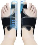 1 Pair Bunion Corrector for Women & Men, Night Bunion Splint, Big Toe Straightener, Bunion Brace for Bunion Pain Relief (Black/Grey, One Size)