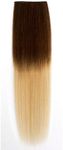 Forever Young UK Dip Dye Ombre 100% Human Hair Clip in Extensions Dark Brown to Light Blonde 3/613# (16")