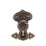 1Pc Vintage Hardware Antique Brass Hasps Decorative Jewelry Gift Wooden Box Hasp Retro Suitcase Latch Hook With Screws 63X47Mm 1-