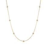 namana Gold Chain Necklace for Women, 18 inch long Chain Necklace for Women with Cubic Zirconia Stones, Gold Necklaces for Women and Teenage Girls, Chain Necklace for Ladies with Jewellery Pouch