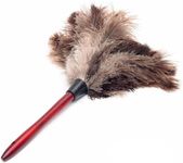 AIMALL Anti Static Ostrich Feather Duster Natural Genuine Ostrich Feathers with Wooden Handle Reusable Handheld Ostrich Feather Duster Cleaning Supplies 1pcs or 2 pcs