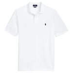 Polo Ralph Lauren Mens Custom Slim Fit Mesh Polo Shirt - White - Large