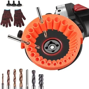 ASUSARA Multi-Purpose Drill Sharpener, Handheld Drill Sharpener, Drill Sharpener, Power Drill Sharpening Attachment, Precision Pilot Tool, 2-13 mm, for Sharpening 115-125 mm Grinders