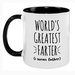 Father's Day Coffee Mug Dad Mugs Funny Birthday Gifts men World's Best Farter I Mean Father Unique Fathers Gift for Him Father, Men, Grandpa, Husband Christmas, Birthday Gifts for Men Dads Coffee Cups 11oz