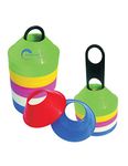 Inventory Sports Agility Training Space Soccer Saucer Ground Marker Cone - Multicolour (Pack of 10) | for Football, Cricket, Track and Field Sports