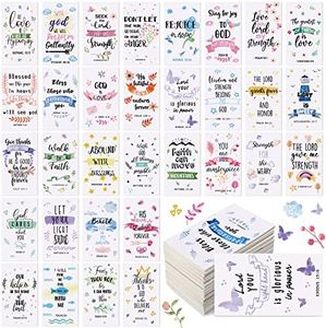 200 Pieces Bible Verse Cards with Full Scripture Inspirational Mini Prayer Cards Positive Affirmations Cards Religious Gifts for Men Women Religious Motivational Quote Cards Lunch Box (Vivid Style)