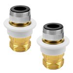 Dishwasher Snap Coupling Adapters, Faucet Adapter for Portable Washer Compatible with Danco 10521 Brass, Hose Adapter for Sink Faucet with Aerators 15/16''-27M or 55/64''-27F x 3/4'' GHTM 2 Pack