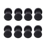 Mr. Mangru Steel Black Matt Finish Cabinet/Cupboard/Drawer Round Knob Pull Handle Set (Pack of 8)