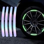 CARTMAN Reflective Car Wheel Rim Stickers, Wheel Warning Adhesive Strips, Night Reflective Safety Exterior Accessories Decorative Decals Tape for Car and Motocycle (Pack of 40)