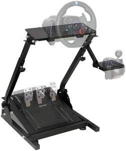 Racing Wheel Stand, Height Adjustable & Foldable Steering Wheal Stand Compatible with Logitech G25,G27,G29,G920 Gaming Cockpit
