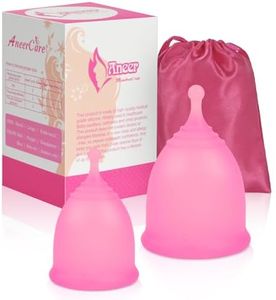 ACWOO Coupe Menstruelle Souple, 2 Portable Copa Menstrual Tailles S et L, Cup Menstruelle Disque Menstruel avec Lavable et Réutilisable de Qualité Médicale 100% Silicone Dou