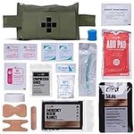 TACTICON V1 Compact IFAK Trauma First Aid Kit for Everyday Carry | EDC Survival Med Kit | Belt or MOLLE Attach | Tactical Emergency EMT Medical Pouch for Belt Vest Car Hiking Travel Sports