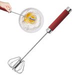 Hand Whisk, Whisk, Semi-Automatic Hand Stirrer Stainless Steel Egg Whisk, Multifunctional Whisk Mixer, Rotating Egg Beater Milk Frother for Whisking Blending