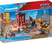 Playmobil 70443 City Action Construction Small Excavator with Movable Bucket, for Children Ages 5+, Fun Imaginative Role-Play, PlaySets Suitable for Children Ages 4+