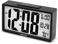 Sharp Alarm Clock with Easy to Read