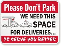 Please Don't Park we Need This Space for Deliveries Signage Sticker, PVC Waterproof Sticker