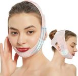 LGLAU Beauty Face Contouring Sleeping Mask Chin, Reusable V Line Lifting Mask,V Line Face Masks, Face Strap Mask Chin Up Mask Face (Pink)