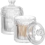 2 Pack Qtip Holder Glass Apothecary