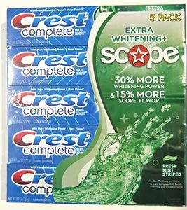 Crest Complete Multi-Benefit Toothpaste Extra Whitening Plus Scope 8.2 Oz (Pack of 5)