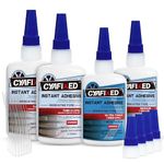 CYAFIXED CA Glue for Woodworking - 2 Bottles Thin Viscosity 2 oz with 1 oz Medium Viscosity and 1 oz Ultra Thick Viscosity, Cyanoacrylate Adhesive for Woodturning, Wood Bonding and Gap Filling