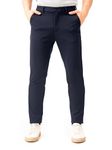 The Pant Project Luxury PV Stretchable Casual Dark Navy Pants for Men | Stylish Slim Fit Men's Wear Trousers for Office or Party | Mens Fashion Dress Trouser with Expandable Waist & 4 Way Stretch