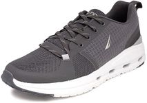 Nautica Men's Running Sneakers Sport Lace-Up Athletic Shoes for Gym Tennis – Cushioned, Breathable, Lightweight & Comfortable-Kenyon-Charcoal, Size 13