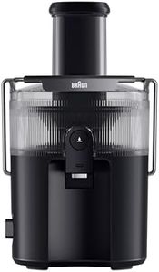 Braun MultiJuice 5 - Cold Press Juicer with ColdXtract Technology, Fresh Juice in 15 Seconds, 75 mm Feed Tube, 1.5L Pulp Container, One-Touch Anti-Drip System, Stainless Steel Filter, Black (SJ5000)