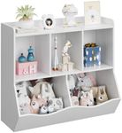 Amyove Kids Bookshelf and Bookcase Toy Storage Multi Shelf with Cubby Organizer Cabinet for Boys Girls,for Children Playroom Hallway Kindergarten School