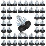 50pcs Adjustable Furniture Levelers, Leveling Feet Screw in Chair Feet with 50pcs T-Nuts Table Chair Leveler Furniture Glide Leveling Feet for Furniture Leg Cupboard(Metric M6)