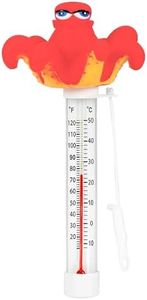 XY-WQ Floating Pool Thermometer, Large Size Easy Read for Water Temperature with String - Swimming Pools, Spas, Hot Tubs, Ponds (Octopus)