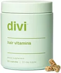 divi Hair Vitamins for Women and Men - Made with Clean and Science-Backed Ingredients to Nourish Hair & Scalp - Encourage Healthier Looking Hair - 30 Day Supply, 120 Count