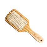 Organic B Hair Brush | Hair Brush for Women Blow Drying | Paddle Hair Brush for Women & Men | Detangling & Anti-frizz | Bamboo Hair Brush | Paddle Hair Brush for Hair Growth & Curly Hair - Rectangular