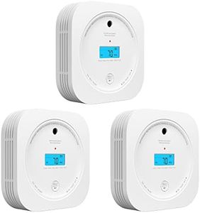 AEGISLINK Smoke and Carbon Monoxide Detector 10-Year Lifespan with Replaceable Battery, Photoelectric Fire Alarm and Electrochemical CO Alarm with Test/Silence Button, SC200, 3-Pack