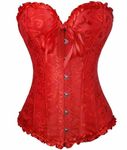 Dreamburn Bustiers Corsets Bridal Lingerie Lace up Satin Boned Corset Women's Gothic Corsets Cinchers Overbust Bodysuit