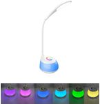 XANSO USB Desk Lamp for Home Office, 3 Brightness Levels and Touch Control RGB Light, Dimmable Bedside Lamp with 2000 mAh Battery, Flexible Gooseneck Table Lamp for Children's Room Bedside and Office