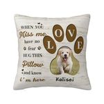 Personalized Dog Memorial Throw Pillow,Custom Dog Photo Pet Text Pillowcase Two-Sides Printed Cushion Covers,Pet Memorial Gifts, Pet Loss Gifts, Loss of Dog Sympathy Gift,Style 8