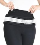 FOVERA Sacroiliac SI Joint Hip Belt - Lower Back Support Brace for Men & Women - Pelvic Support Belt - Trochanter Belt - For Sciatica, Pelvis, Lumbar & Hip Pain Relief (Regular)