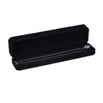 HooAMI Rectangle Velvet Necklace Bracelet Jewelry Gift Box Display Case Black by HooAMI