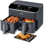 COSORI 9Qt 8-in-1 Dual Air Fryer, Multi-dish Cooking at Once for Family and Couple with Double Baskets, Bake, Roast, Reheat, Broil, Dry & 130 Recipes for Easy and Crispy Meals, Dishwasher Safe