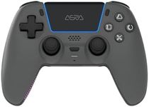 ASRVA Grey Wireless Gaming Controller Compatible with PlayStation 5, PC, Steam, Hall Effect Joystick & Triggers, 1000mAh, 6-Axis Gyro, Programmable Back Buttons