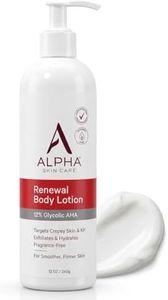 Alpha Skin Care Revitalizing Body Lotion, 12% Glycolic AHA, Simple & Effective Daily Moisturizer with Alpha Hydroxy Acid, Hydrates & Exfoliates for Soft, Smooth Skin, Anti-Aging, 12 Oz