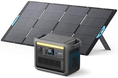 Anker SOLIX C1000 Portable Power Station with 400W Solar Panel, 1800W Solar Generator, LFP (LiFePO4) Battery, 4 AC Outlets, Up to 2400W for Home, Power Outages, and Outdoor Camping