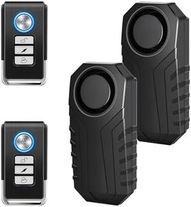 Cruxer 2 Pack Bike Alarm with Remote, Wireless Vibration Motion Sensor Motorbike Bicycle Alarm System,Anti-Theft Protection Loud 113dB Burglar Accessories for Mountain Bike Electric Scooter Trailer