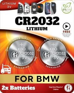 Key Fob Battery for BMW CR2032 (2 Pack) – OEM Remote Replacement for BMW Key X1, X3, X5, X7, 3-Series, 5-Series, 7-Series – Battery for Key Fob for BMW with Fitment Guide
