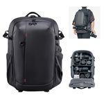 ULANZI Camera Backpack Professional Bag, Waterproof Photography Camera Case Anti Theft Travel for Photographers Women Men DSLR Mirrorless Camera Lens Tripod Holder 16 inch Laptop Black 22L