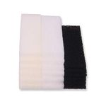 INGVIEE Compatible Filter Pads for Fluval U3 Aquarium Filter (6x Foam Pads, 6x Carbon filter, 6x polyester filter pads)