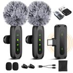 Jubolion Wireless Lavalier Microphone for iPhone, iPad, Android - 100FT Transmission, 360° Omnidirectional HD High Sensitivity Mic for Interview, Video Podcast, Vlog, YouTube, TikTok (J3)