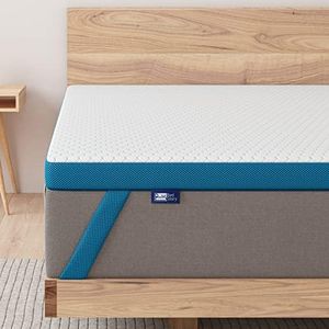 BedStory Queen Mattress Topper, 3 Inch Memory Foam Mattress Topper with Cover, Medium Firm Non-Slip Gel Bamboo Charcoal Copper Green Tea Infused Foam Topper, CertiPUR-US Certified 60x80 Inch