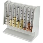 HMF Coin Counter for Sorting and Storing Loose Change, Transparent Coin Sorter with Value Scale as a Money Box for Children | 21 x 19.5 x 10 cm | Light Grey
