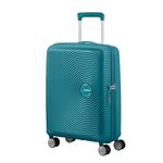 American Tourister Soundbox - Hand Luggage Suitcase 55 x 40 x 20/23 cm - Hard Shell Trolley Suitable for EasyJet - Expandable, Light, 4 wheels & TSA Lock - 35.5/41 L - Green (Jade Green)